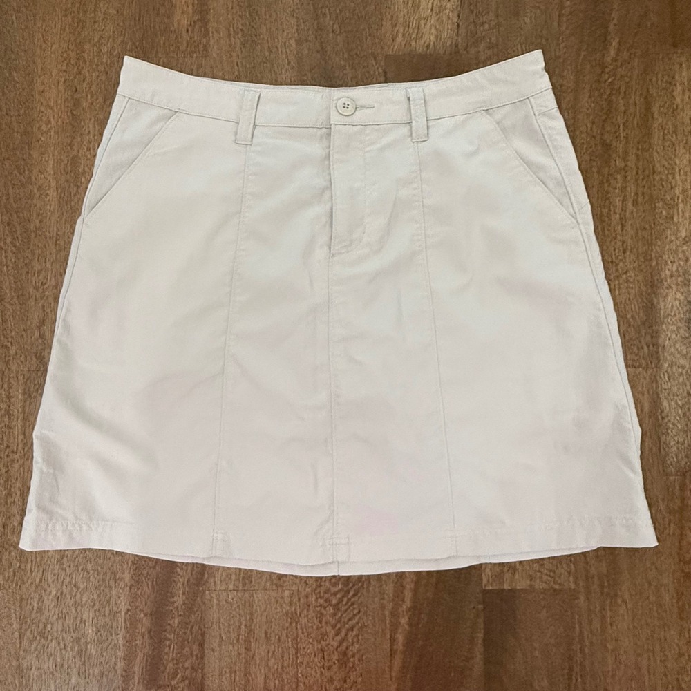 Patagonia Skort Womens 6 Tan Khaki Athletic Hiking Skirt Skort